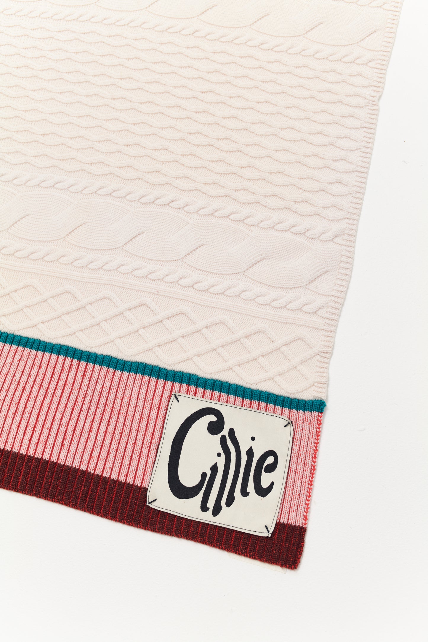 Knitted Patchwork Throw | Candy Cane