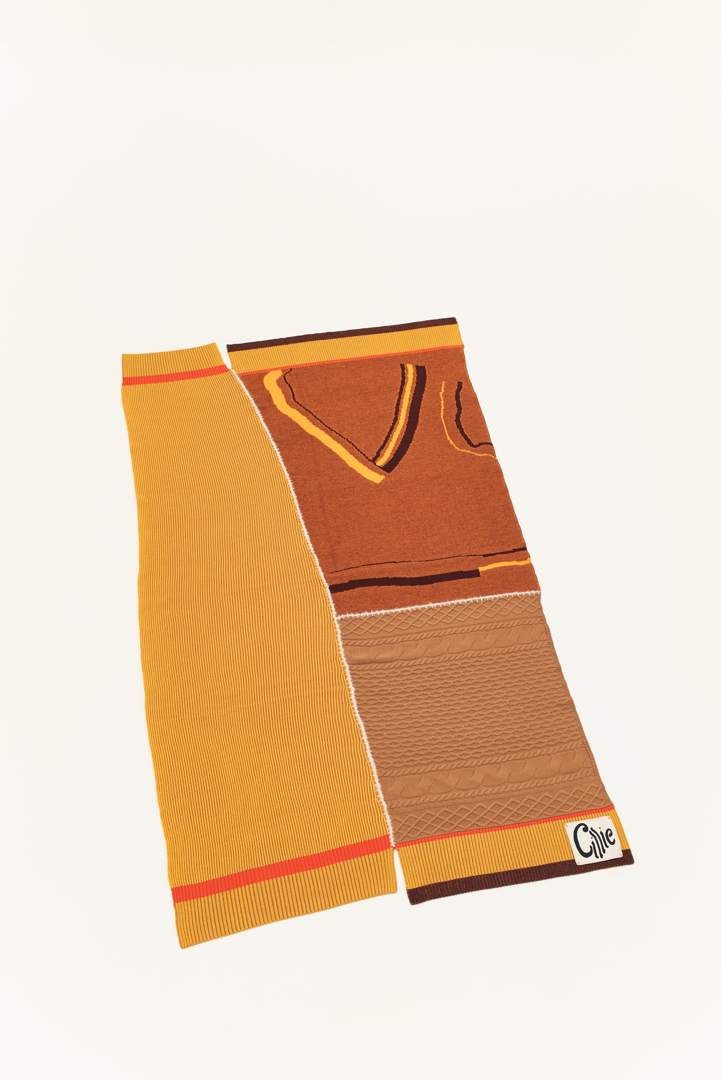 Knitted Patchwork Throw | Fake Tan